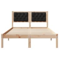 Рамка за легло Черно 120 x 200 cm Солидно борово дърво