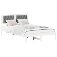 Рамка за легло Светлосиво 120 x 200 cm Солидно борово дърво