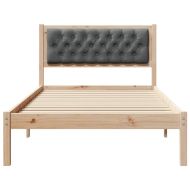 Рамка за легло Тъмен сив 100 x 200 cm Солидно борово дърво