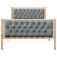 Рамка за легло Светлосиво 100 x 200 cm Солидно борово дърво