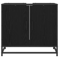 Шкаф за мивка в баня Черния дъб 65 x 33 x 60 см Инженерно дърво