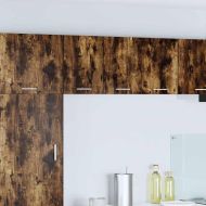 Висящ шкаф с врата Riga 2 pcs Димящ дъб и бяло 30 x 31 x 40 см