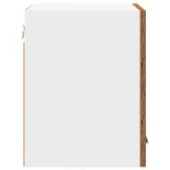 Висящ шкаф Riga 2 pcs Стара дървесина и бяло 30 x 31 x 40 см