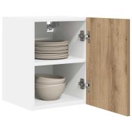 Висящ шкаф с врата Riga Занаятчийски дъб и бяло 30 x 31 x 40 см