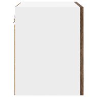 Висящ шкаф с врата Riga 2 pcs Димящ дъб и бяло 40 x 31 x 40 см