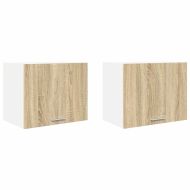 Висящ шкаф с врата Riga 2 pcs Сонома дъб и бяло 50 x 31 x 40 см