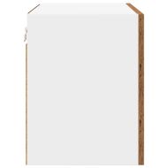 Висящ шкаф Riga 2 pcs Стара дървесина и бяло 50 x 31 x 40 см