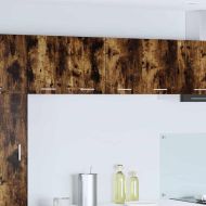 Висящ шкаф с врата Riga 2 pcs Димящ дъб и бяло 60 x 31 x 40 см