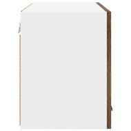 Висящ шкаф с врата Riga 2 pcs Димящ дъб и бяло 60 x 31 x 40 см