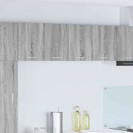 Висящ шкаф с врата Riga 2 pcs Сив Сонома и бяло 60 x 31 x 40 см