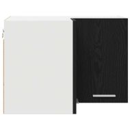 Висящ шкаф със съхранение Riga Черен дъб и бяло 57 x 57 x 40 см