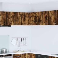 Висящ шкаф със съхранение Riga Димящ дъб и бяло 57 x 57 x 40 см