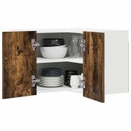 Висящ шкаф със съхранение Riga Димящ дъб и бяло 57 x 57 x 40 см