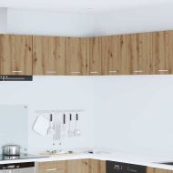 Висящ шкаф Riga Занаятчийски дъб и бяло 57 x 57 x 40 см