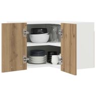 Висящ шкаф Riga Занаятчийски дъб и бяло 57 x 57 x 40 см