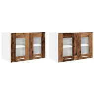 Висящ шкаф с врата Riga 2 pcs Старо дърво 60 x 31 x 40 см