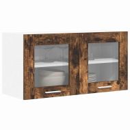 Висящ шкаф със съхранение Riga Димящ дъб и бяло 80 x 31 x 40 см
