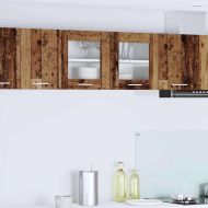 Висящ шкаф с врата Riga Стара дървесина и бяло 80 x 31 x 40 см