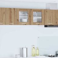 Висящ шкаф с врата Riga Занаятчийски дъб и бяло 80 x 31 x 40 см