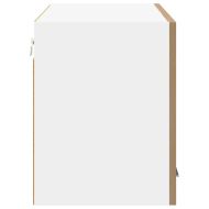 Висящ шкаф с врата Riga Занаятчийски дъб и бяло 80 x 31 x 40 см