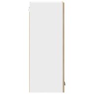 Висящ шкаф с врата Riga 2 pcs Сонома дъб и бяло 30 x 31 x 80 см