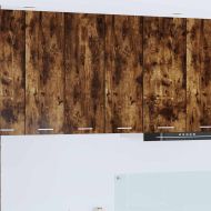 Висящ шкаф със съхранение Riga Димящ дъб и бяло 30 x 31 x 80 см