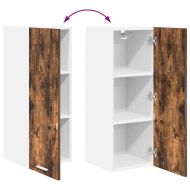 Висящ шкаф с врата Riga 2 pcs Димящ дъб и бяло 30 x 31 x 80 см