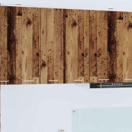 Висящ шкаф Riga 2 pcs Стара дървесина и бяло 30 x 31 x 80 см