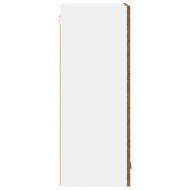 Висящ шкаф с врата Riga Стара дървесина и бяло 40 x 31 x 80 см