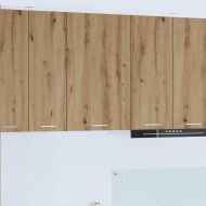 Висящ шкаф с врата Riga Занаятчийски дъб и бяло 50 x 31 x 80 см