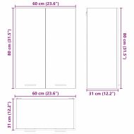 Висящ шкаф с врата Riga Бяло 60 x 31 x 80 см Инженерно дърво