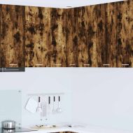 Висящ шкаф със съхранение Riga Димящ дъб и бяло 57 x 57 x 80 см