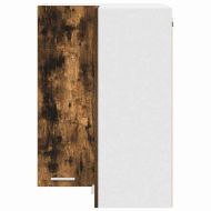 Висящ шкаф със съхранение Riga Димящ дъб и бяло 57 x 57 x 80 см