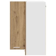 Висящ шкаф Riga Занаятчийски дъб и бяло 57 x 57 x 80 см