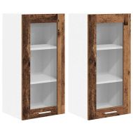 Висящ шкаф с врата Riga 2 pcs Старо дърво 40 x 31 x 80 см