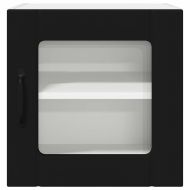 Кухненски шкаф 2 pcs Черно 40 x 31 x 40 см Инженерно дърво