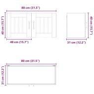Кухненски шкаф Кафяв дъб 80 x 31 x 40 см Инженерно дърво