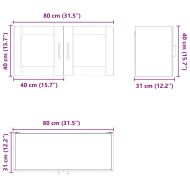 Кухненски шкаф Черния дъб 80 x 31 x 40 см Инженерно дърво