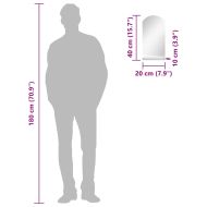 Стенно огледало с рафт, 20x40 см, закалено стъкло