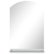 Стенно огледало с рафт, 40x60 см, закалено стъкло