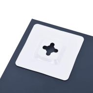 Стенно огледало с рафт, 40x40 см, закалено стъкло