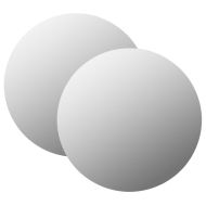 Стенни огледала, 2 бр, 40 см, кръгли, стъкло