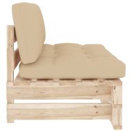 Градинска палетен среден диван импрегнирано борово дърво