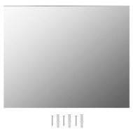 Стенно огледало без рамка, с LED лампи, правоъгълно, стъкло