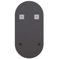 Огледало с LED лампи, 40x20 см, овално, стъкло