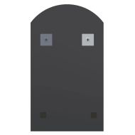 Огледало с LED лампи, 70x40 см, стъкло, арка