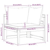 Ъглов диван с кремавобели възглавници акация масив