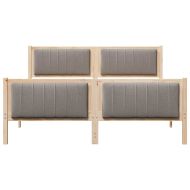 Рамка на леглото Кафяво и таупе 160 x 200 cm Борово дърво масив