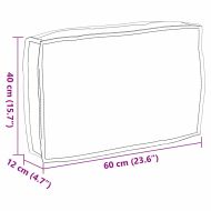 Възглавница за палетна облегалка Таупе 60 x 40 x 12 cm