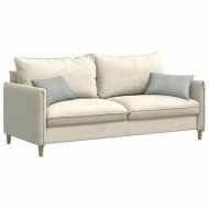 Диван възглавници 2 pcs Светлосиво 50 x 30 cm Кордюрова тъкан